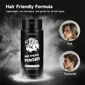 Men’s Multi-Purpose Hair Care Styling Powder Flexible Hold Texturizing Root Booster Matte Finish for Volume