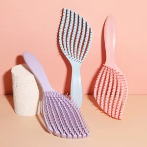Mermaid Shell Hairbrush Fluffy Styling Comb Scalp Massage Anti Knot Hair Comb