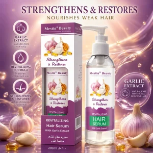 Mestin Beauty Revitalizing Garlic Hair Serum Strengthens Restores Anti Hair Loss Nourishing Professional Care Serum