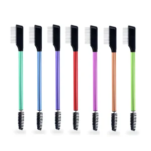 Metal Eyelash Brush Grooming Eyelash Separator Mascara Make up Brush Comb Cosmetic Separator Curler