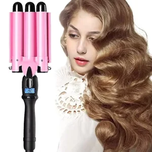 Mini Automatic LCD Display Professional Electric Hair Waver Curling Iron Hair Curling Wavy 3 Barrel Hair Curler