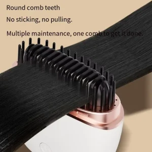 Mini Pocket Hair Straightener Barber Tools Portable Wireless 2 in 1 Hair Straightening and Curling Comb