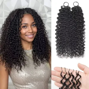 Miracle Knots Feathers Crochet Human Hair Bundles Invisible Knot Human Crochet Hair Extensions Pixie Curly Braids Pre Looped