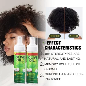 Moisturizing Hair Styling Cream Anti Frizz Defining and Enhancing Lotion for Curly Hair Detangler