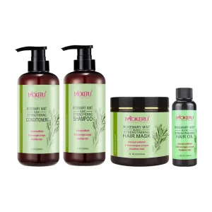 Mokeru OEM Natural Repairing Anti Losee Rosemary Hair Oil Hair Mask Shampoo Conditioner Organic Hair Care Set
