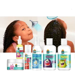 Mommy’S Little Monster Private Label Kids Natural Curly Hair Care Products Kit for African Hair