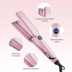 Multi Functional Hair Tool for Creating Sleek Straight Hair or Voluminous Curls with One Device