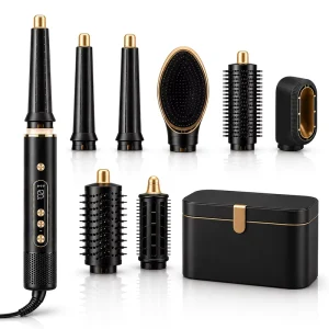Multi Hair Styler 7 in 1 Hot Air Comb High Speed Hair Dryer Styler for Home or Salon Use Hair Straightener Curling Iron