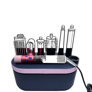 Multi Hairstyler Brush Tool Set with Diffuser Auto Wrap Curler for Fast Drying Curling Straightening Hair Daily Styling