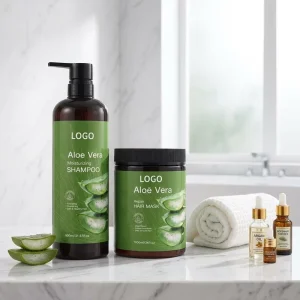 Multi Purpose Hair Care Set 100% Natural Aloe Vera Shampoo & Hair Mask for Salon & Retail