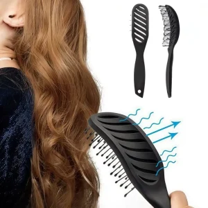 Multi Purpose Wet Hair Brush Hairdressing Styling Tools Brush for Curly Hair Hollow Curling Hair Brush