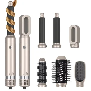 Multi Stylers All in One 6 in 1 Air Brush Set Auto Curler Hair Styling Tools Midium Speed for Salon and Home Use