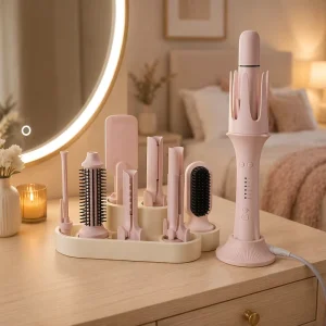 Multi function Hair Straightener and Curler Hair Styler Interchangeable 9 in 1 Styling Tools Set Hair Straightener Curler