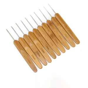 Multi purpose Bamboo Handle Crochet Hook Wig Weaving Tools Multiple Sizes Dreadlock Crochet Needle Hair Extension Hooks