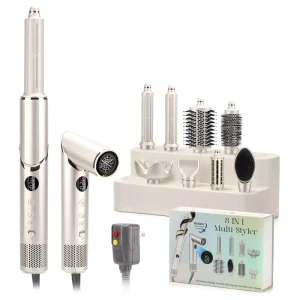 Multi-purpose Hair Styling Tools Folding Hair Dryer Multi Styler Auto Rotating Curling Iron Brush Set 8 in Air Styler