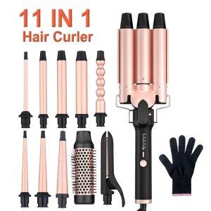 Multifunction Hair Styling Tools Professional Salon Waver Curling Iron Interchangeable Wand Ceramic Barrels Hair Curler Set