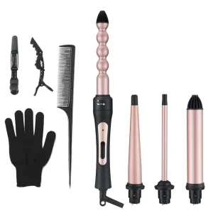 Multifunctional 4 in 1 Interchangeable Hair Curling Wand Set Professional Ceramic Hair Curler Salon Hair Styling Tools for Women