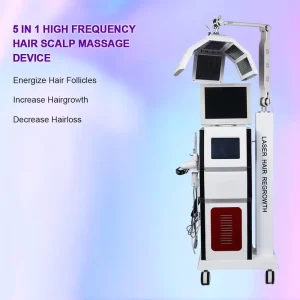Multifunctional Hair Loss Scalp Massager 5 in 1 High Frequency Hair Scalp Massage Device for Hair Spa