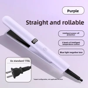 Multifunctional Hair Styling Flat Iron Straightening Curling 9 Gear Temperature Control Household Hair Tool