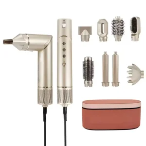 Multifunctional Styling Rod 8 In 1 Straightener 1300W Global Voltage BLDC Negative Ion Infrared Curling Iron Straightening Comb