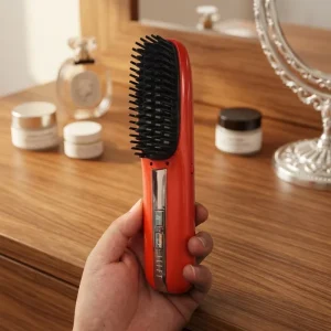 Multifunctional USB & Battery Powered Metal Electric Straightening Comb 160℃ 180℃ 200℃ Portable Hair Straightening Device