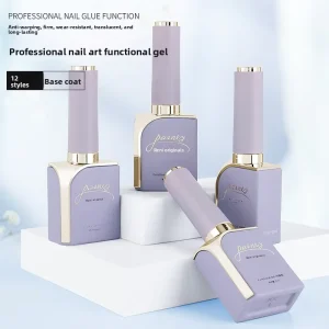 Nail Gel Functional Kit Russian Style Base Gel Crystal Tempered Top Coat & Reinforcement Gel for Nail Art