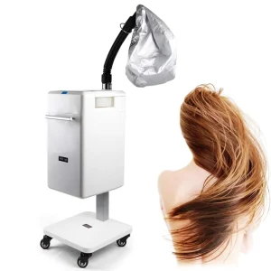 Nano Micro Mist Hair Steamer Machine Blue LED Light Professional Salon Equipment with Hair Caps