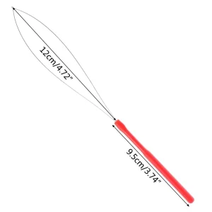 Nano Ring Pulling Needle Loop Threader Hair Extension Tool Red Color for Hair Extension Micro Ring Tools