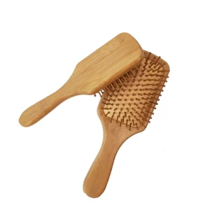 Natural Bamboo Comb Professional Hair Brushes Detangling Brush Scalp Massage Customized High Quality Wood Paddle Hair Brush