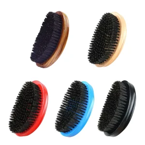 Natural Beech Wood Beard Brush Boar Bristle Men Grooming Brush 360 Wave Beard Hair Brush Barber Salon Use Men Beard Care Tool