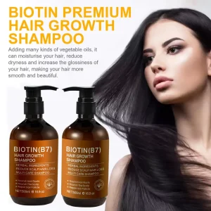 Natural Biotin 2-in-1 Shampoo & Conditioner Hair Growth Serum Anti Hair Loss Refreshing Moisturizing Soothing for Scalp Care