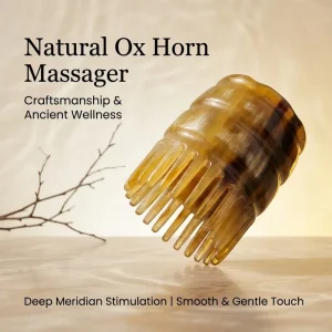 Natural Bull Horn Head Massage Comb