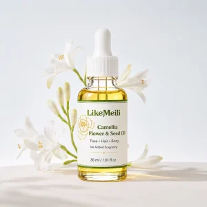 Natural Camellia Flower Seed Oil 30ml Lightweight Beauty Oil for Face Hair Body Shine Softening Moisture Daily Lightweight Care