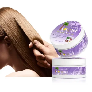Natural Coconut Hair Mask Strengthen Hair Treatment Strands Boost Elasticity