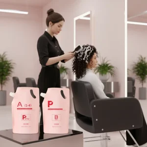 Natural Curly Hair Hot Perm Lotion Cream 800ml+800ml Long-Lasting Permanent Wave Salon-Grade Gentle Fresh Fragrance 20