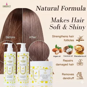 Natural Hair Care Set Gentle Scalp Balance Replenishing Moisturizing Repairing Shampoo and Conditioner Hair Mask