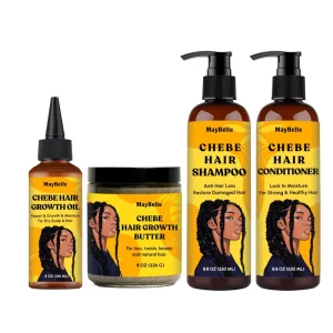 Natural Herbal Chebe Hair Products Set Prevents Thinning Shampoo, Chebe Hair Butter, Growth Oil, Chebe Hair Powder