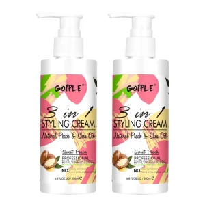 Natural Ingredients Anti Frizz Hair Styling Cream 3 in 1 Hair Style Cream for Curly Hair Strong Hold