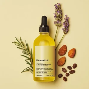 Natural Organic Biotin Rosemary Oil Serum for Fast Hair Growth Private Label Anti Hair Loss Treatment for Black Women