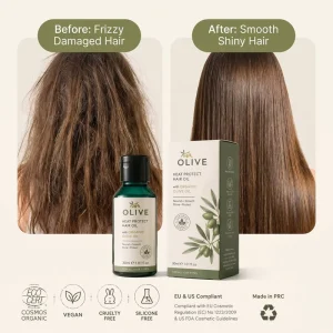 Natural Organic Cold Press Massage Hair Essential Oil Heat protection Olive Hair Oil Products