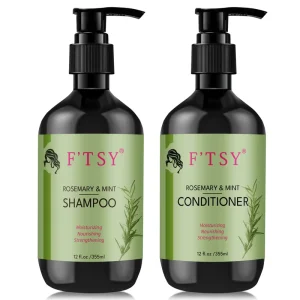 Natural Organics Rosemary Kit Rosemary Oil Conditioner & Shampoo Hair Care Set for Revitalizing Cleansing Hair