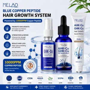 Natural Scalp Treatment Serum DHT Blocker GHK-Cu Copper Peptide for Hair Regrowth