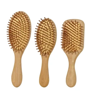 Natural Straight Bamboo Cute Pocket Hair Comb Custom Wooden Comb Handmade Chinese Hair Massage Combs Set Logo