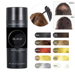 Natural Undetectable Organic Thickening Fibers Powder Applicator Pump Strong Hold Instant Thick Fuller Conceals Loss Curly Dry