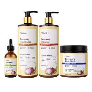 Natural Vegan Onion Rosemary and Biotin Shampoo and Conditioner Sulphate Free Onion Shampoo for Hair Growth
