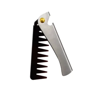 New Arrival Hair Styling Comb Hair Fluffy Styling Retro Oil Head Stainless Steel Plastic Wide Teeth Folding Hair Comb