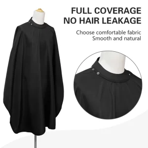 New Arrival Polyester Silicone Neck Cape Hair Salon Waterproof Gown Ergonomic Neckline Nylon Hairdressing Barber Capes