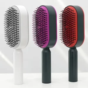 New Automatic Easy Clean Brush Quick Detangling Hair Detangler Brush Comb Self Cleaning Hair Brush Women