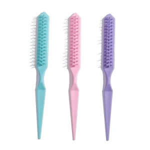New Cross border Three row Hair Comb Plastic Fluffy Curly Hair Comb Makeup Artist Special Evening Hair Comb