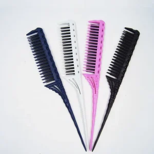 New Design Anti Static Multifunctional 3 Rows Tooth Hair Comb High Temperature Resistant Hair Comb with Customized Logo Color